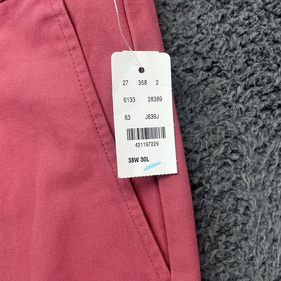 346 Brooks Brother Mens Pink Flat Front Advantage Chino Pants Size 38X30 - Picture 2 of 5